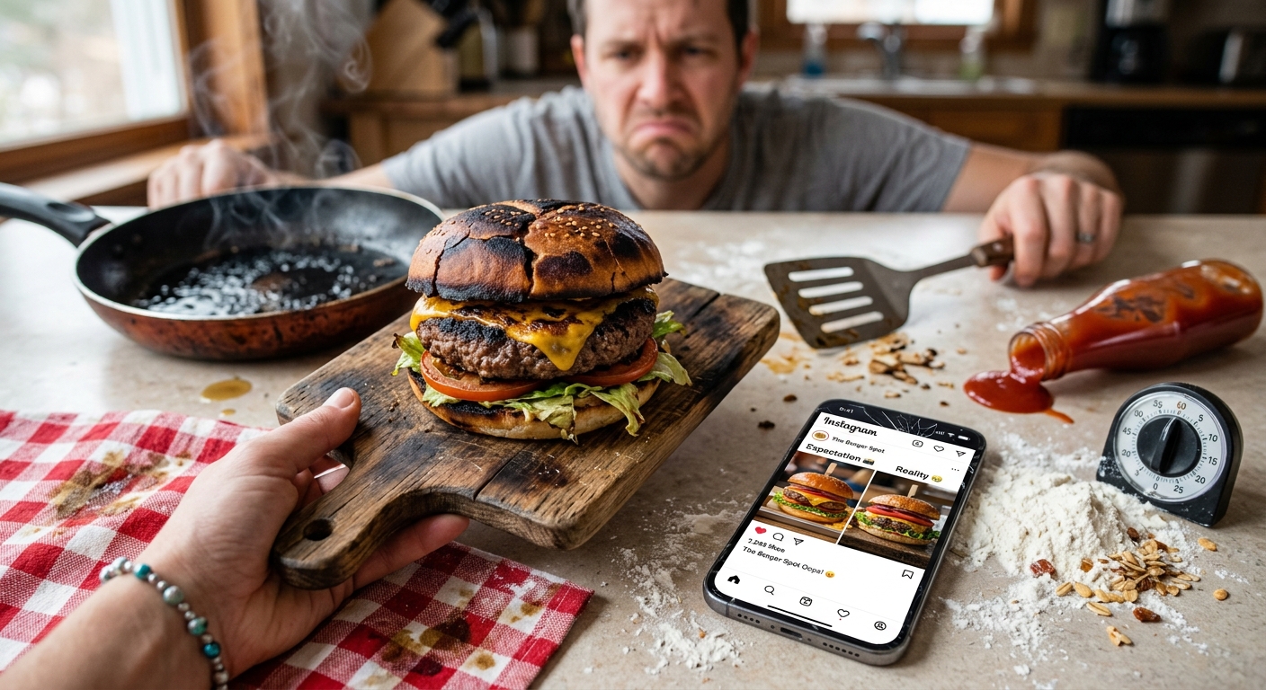 Los errores más comunes al preparar una hamburguesa en casa